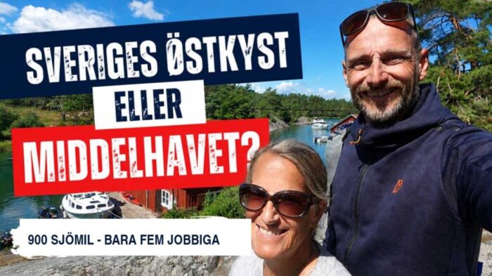 Thomas och Margareta under seglingen längs Sveriges östkust